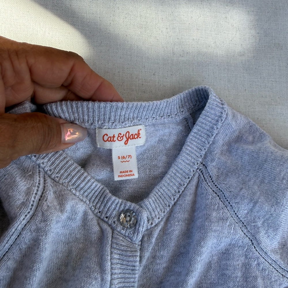 Cat & Jack Heather Gray Knit Sweater